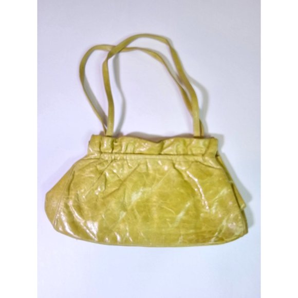 Hobo International Leather Handbag Shoulder Bag, Mustard Color, Magnet Closure - Picture 3 of 7